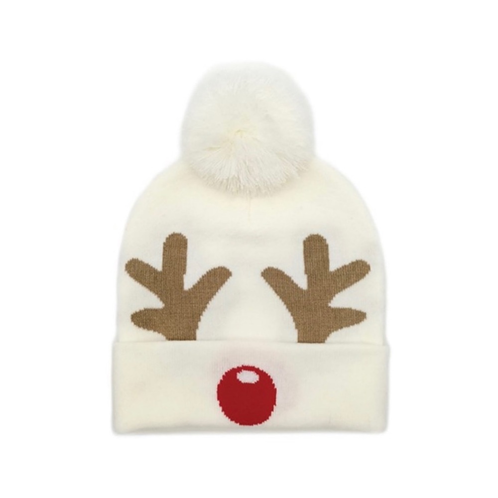 Christmas reindeer beanie with pom